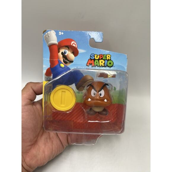 *FREE SHIP* 2.5" GOOMBA + COIN Super Mario World of Nintendo JAKKS PACIFIC - Picture 5 of 5
